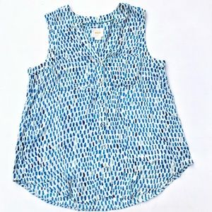 Anthropologie Maeve Printed Sleeveless Top Size 8